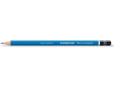 Lápis de Grafite Lumograph 100, Minas 5H, Corpo Hexagonal Azul