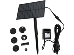 Fonte de Água Solar Inoomp para Pássaros, com Bomba para Jardim, 1,5 W, Alimentada por Energia Solar, Econômica e CHABERLU