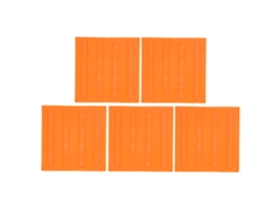 5pcs Ladrilhos De Borracha Antiderrapantes Laranja Para Cegos