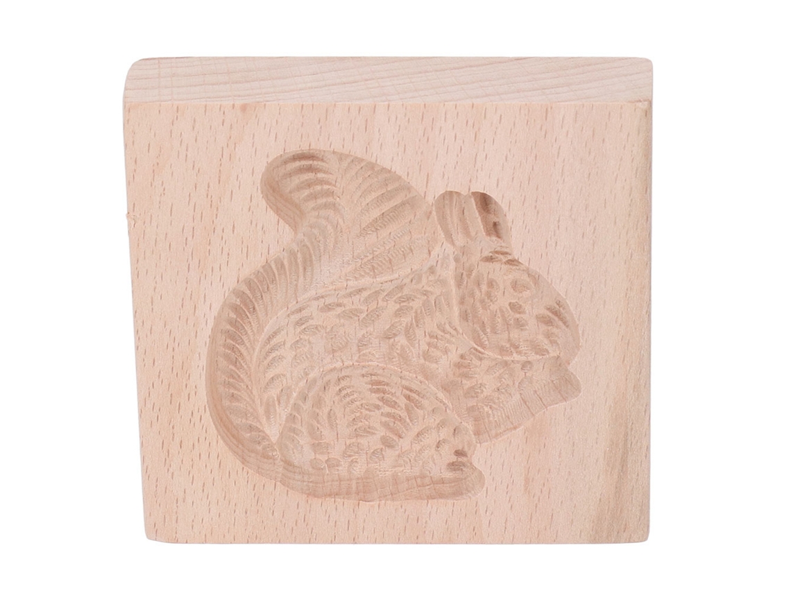 Ronjoe-molde De Biscoito De Madeira Birreira Reutilizável Para Baking Squirrel Press Stamp