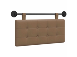 Conjunto 1 Cabeceira Suspensa Vidaxl Castanho Couro Sintético (100 X 55 X 5 Cm)