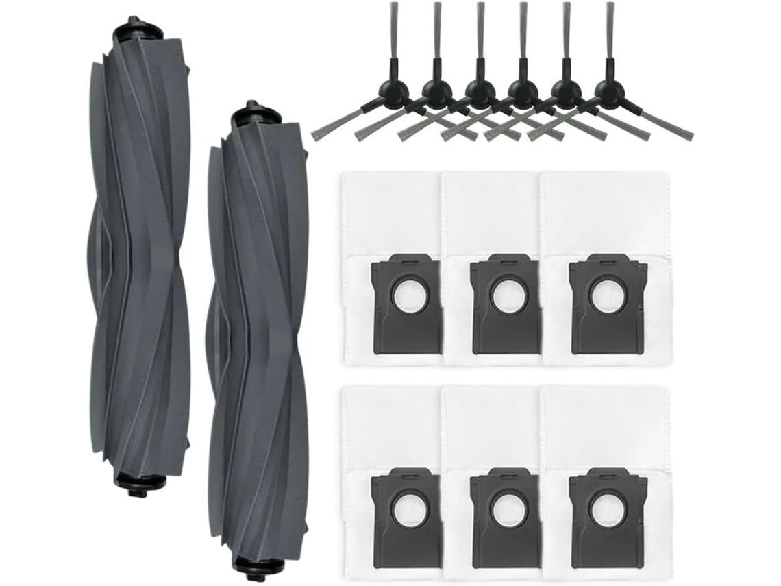 Kit Acessórios Para Esfregão Com Escova Lateral, Kit Acessórios Para Varredor Para Remover Poeira E Detritos Zeuxo