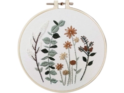 Kit De Bordado Com Padrão Floral Faça Você Mesmo, Bordado Circular, Ponto Cruz S302 Slowmoose