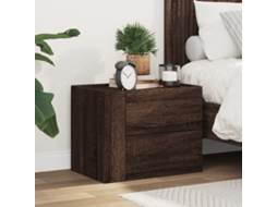 Vidaxl Mesa De Cabeceira De Parede 45x30x35 Cm Carvalho Castanho