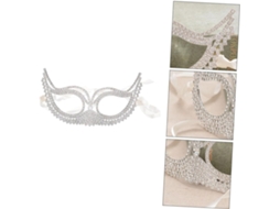 Máscara Branca Para Festa, Ideal Para Fantasia De Halloween Feminina, Baile De Máscaras E Eventos Noturnos.