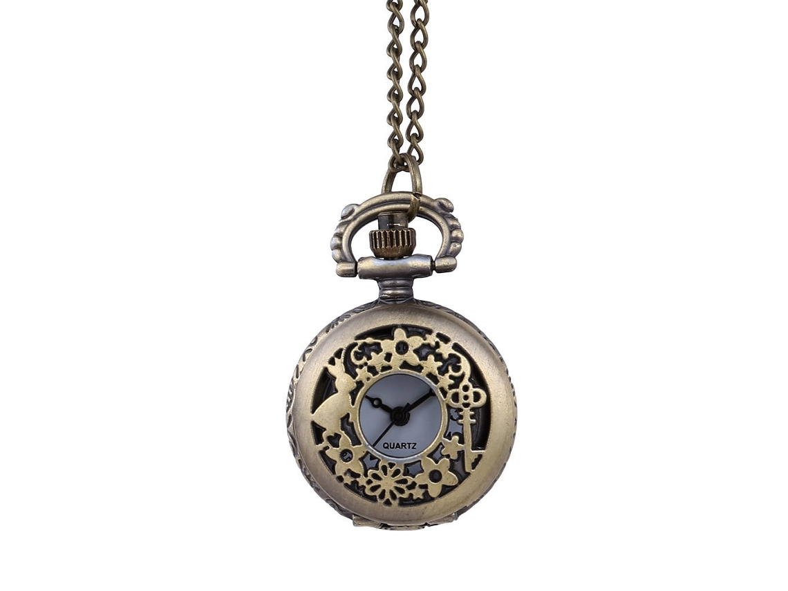 Relógio de bolso retrô de quartzo para homens e mulheres, design comemorativo para pendurar na mesa.
