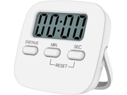 Temporizador Digital De Cozinha, Visor Lcd, Acabamento Branco, Para Cozinhar, Assar E Controlar O Tempo Em Tarefas Domésticas
