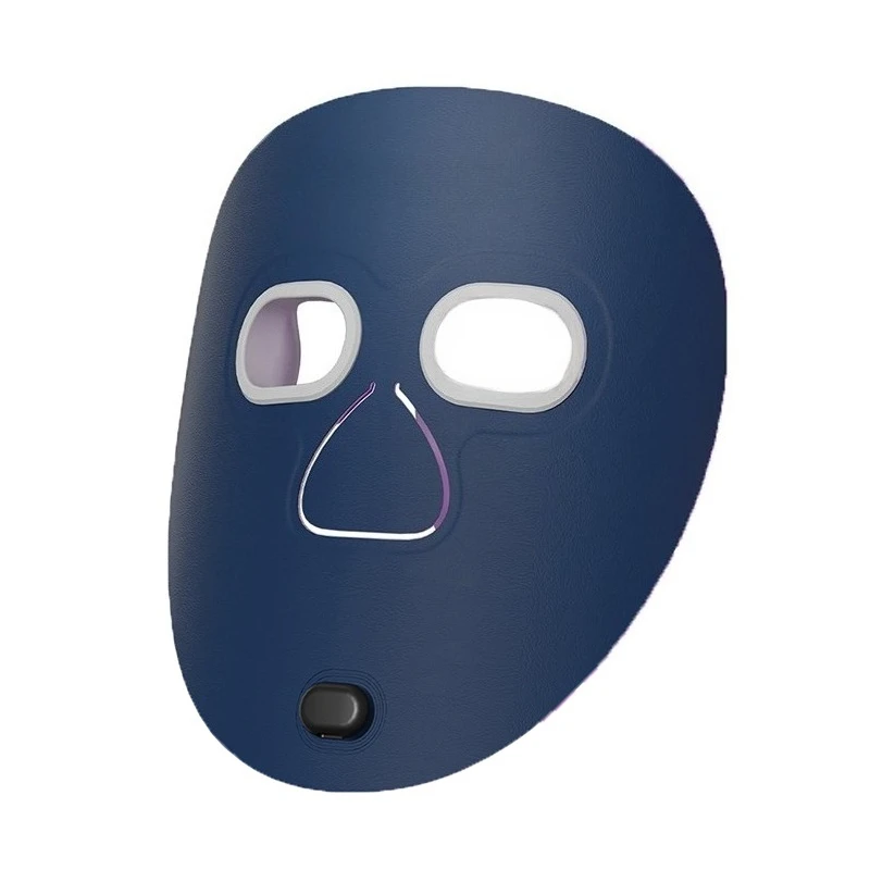 (azul) Máscara Facial Elétrica De Aquecimento Led Massageadora E Firmadora