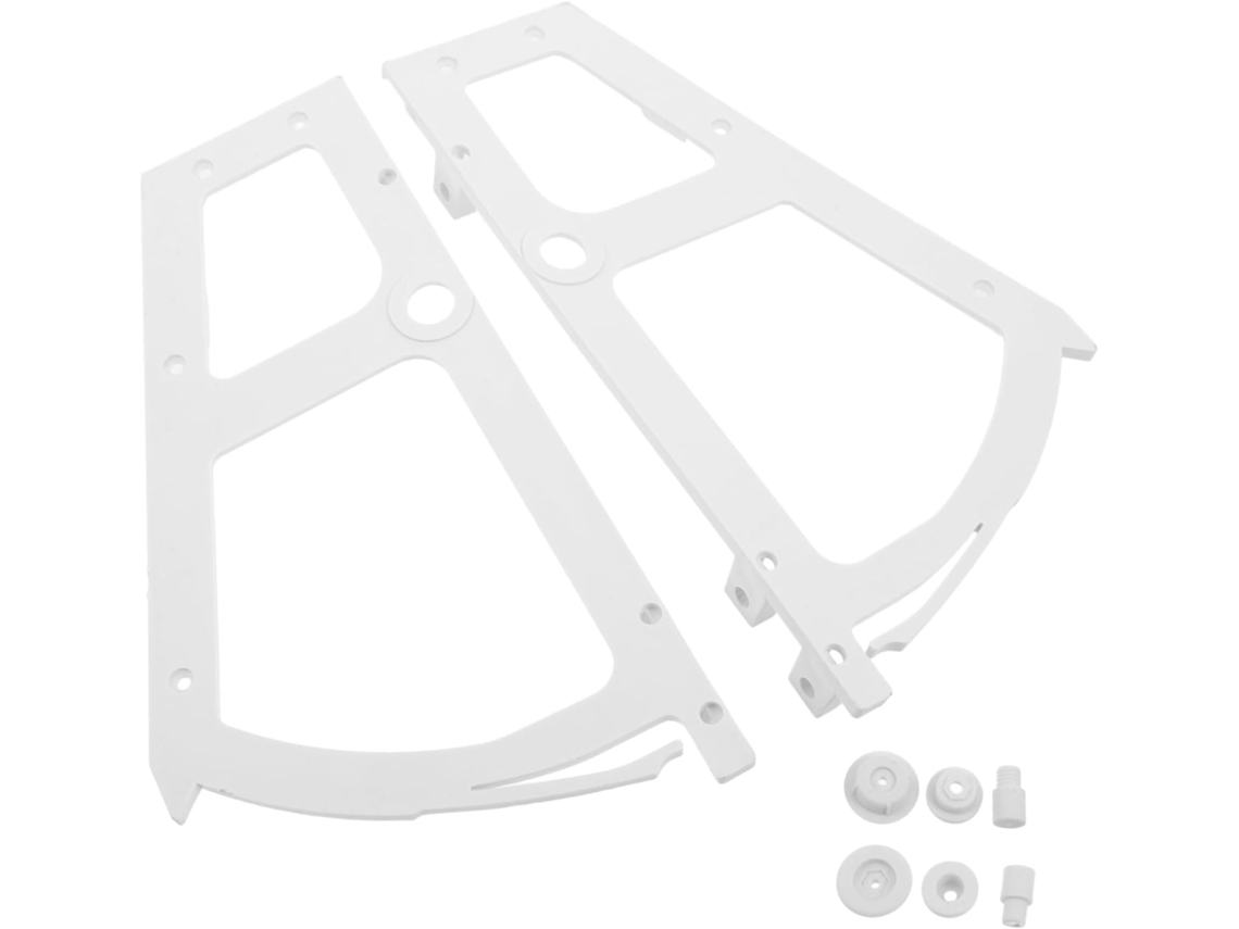 Mikikit 2 Dobradiças De Plástico Branco Para Sapateira Com Design Que Economiza Espaço E Integração Oculta