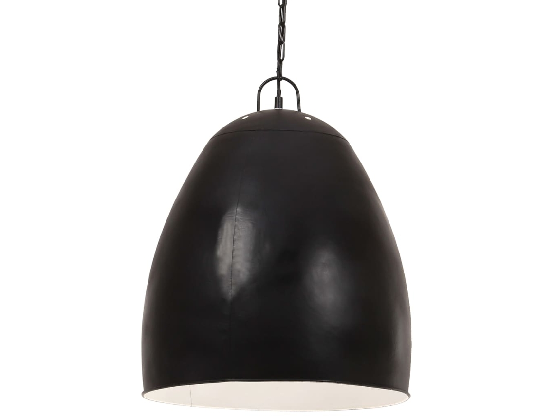 Vidaxl Candeeiro Suspenso Industrial Redondo 25 W 42 Cm E27 Preto