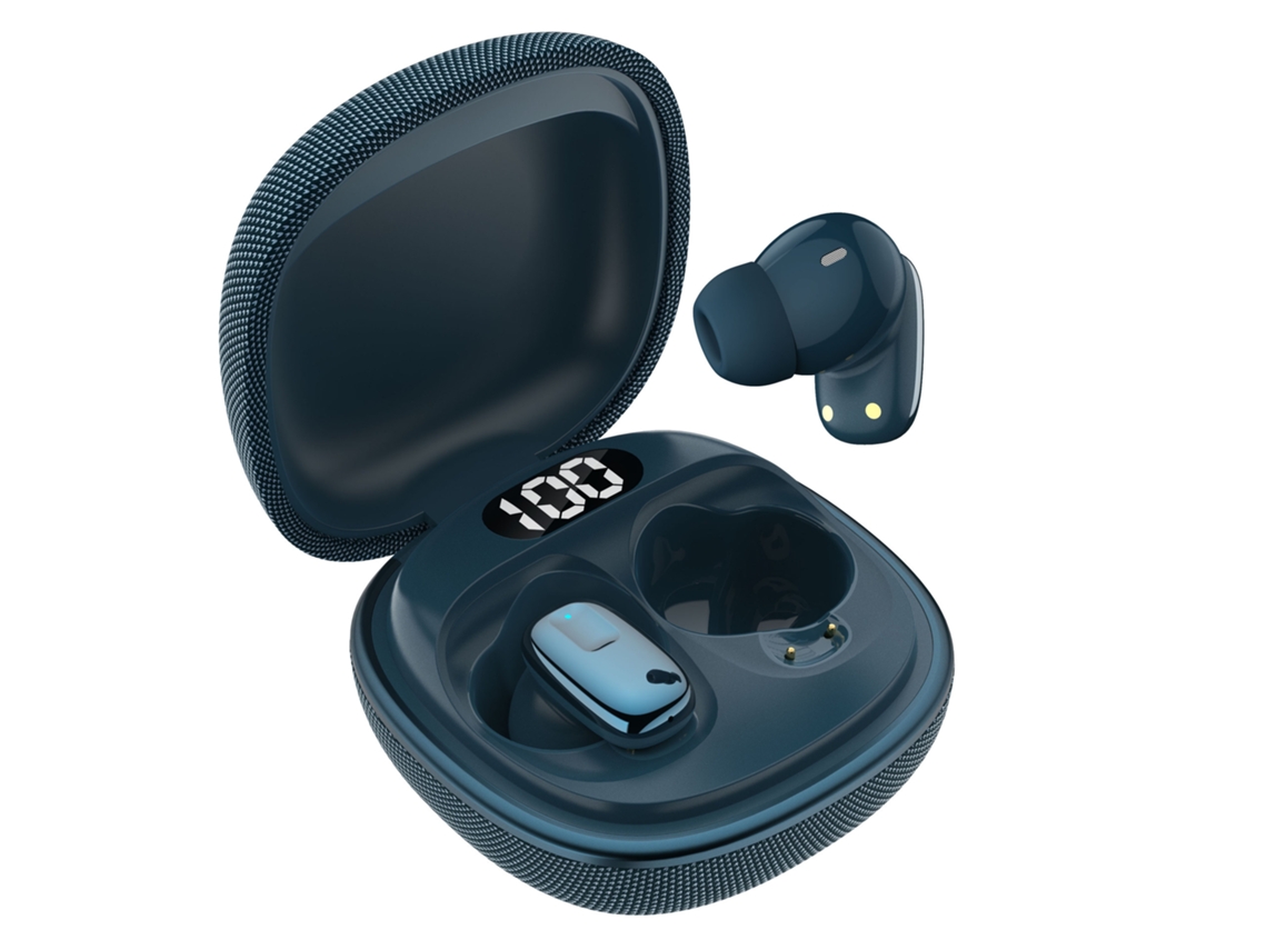 Novos Fones Intra Auriculares Mini Bluetooth Rosa, Design Sem Fios, Excelente Desempenho Gaming, Baixa Latência Azul Marinho. Sfushos