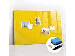Quadro Magnético Cor Amarelo Claro Para O Corredor Espelharte (90x60 Cm)