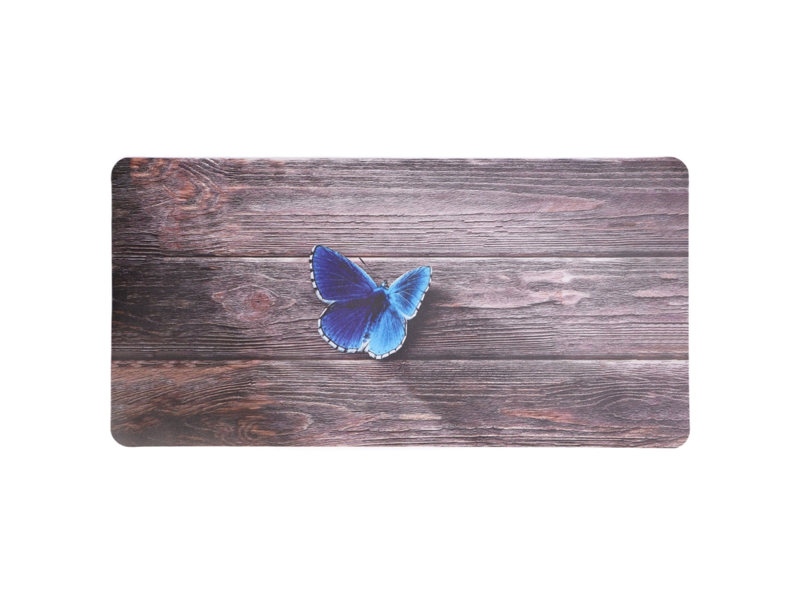 Mouse Pad E Tapete De Mesa De Couro Impresso, Para Gaming E Escritório, Com Estampa De Borboleta.