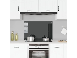Vidaxl Painel Anti-salpicos De Cozinha 90x60 Cm Vidro Temperado Preto