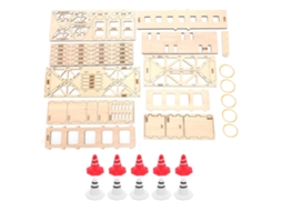 Mali conjunto de Barreiras de Madeira para Rc Crawler 1/43 Compatível com Ldrc X43 M58 Fácil de Montar