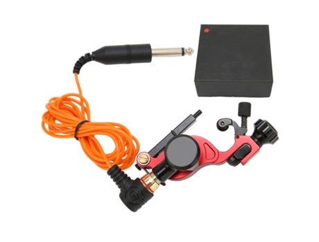 Máquina De Tatuagem Rotativa Em Liga De Alumínio Com Interface Rca, Motor Profissional Com Cabo Clip Vermelho Aiaididiy