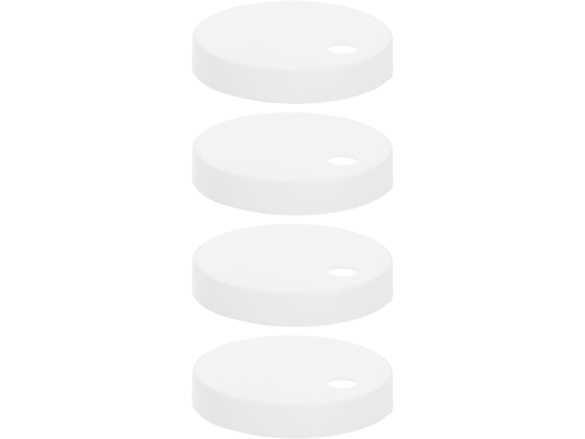 Stahad Conjunto De 4-tampas Fuso Plástico Branco Base Vaso Sanitário Com Proteção Decorativa