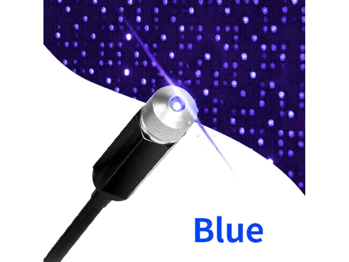 (azul+roxo) Telhado Interior Do Carro Star Usb Light Sky Lampor De Lambro Dabrile*