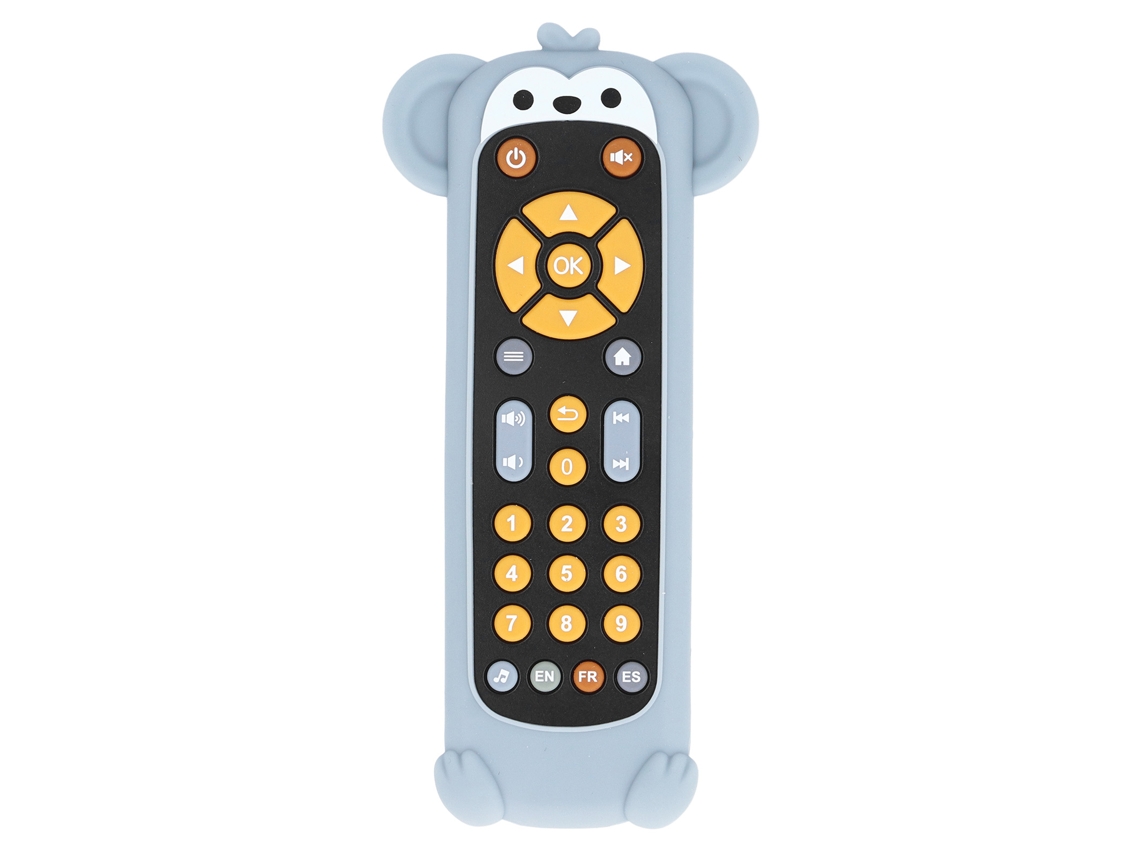 Mali brinquedo Controle Remoto Tv Bebê Musical Educativo com Capa Silicone e Mão de Macaco