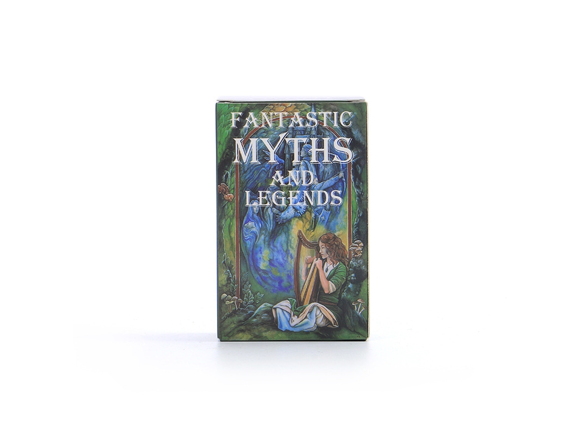 Tarô De Mitologia E Lendas Em Inglês, 80 Cartas Com Bordas Verdes.