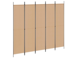 Conjunto 1 Divisor De Ambiente Vidaxl Bege Poliéster (250 X 220 Cm)