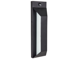 Candeeiro De Parede Led Para Exterior Mawza Com Sensor De Movimento Preto