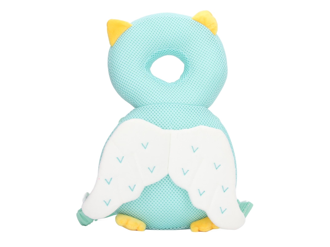 Primerox mochila de Proteção para Cabeça de Bebê Infantil Ajustável Cute Cartoon com Malha Coruja