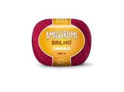 Fio De Crochet Círculo Amigurumi Brilho 80g Carmim 3528