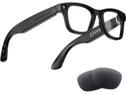 Smartglasses Com Ia, Câmera De 8mp, Gravação De Vídeo Em 1080p, Tradução Em Tempo Real E Assistente De Voz (preto)
