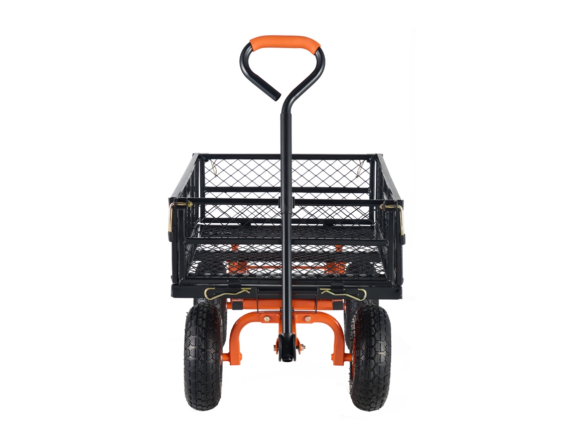 Carrinho De Lixo Para Jardim Succebuy Carrinho De Jardim Em Metal Resistente, Capacidade Para 880 Libras