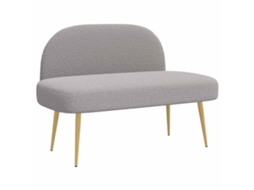 Banco Estofado com Encosto Cinzento claro 110x60x76 cm MAISON EXCLUSIVE