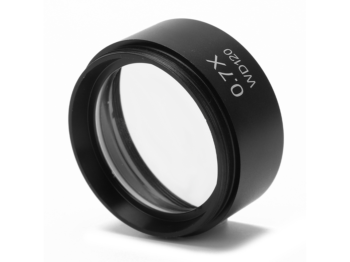 Lente Objetiva Auxiliar 0.7x para Microscópio Estéreo Wd120 Material Alumínio