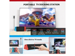 Soporte portátil para TV compatible con Nintendo Switch OLED HDMI 4K USB carga