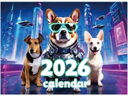 Calendário de Parede com 2026, Moderno 12 Anual Animais para Dormitório, CHABERLU
