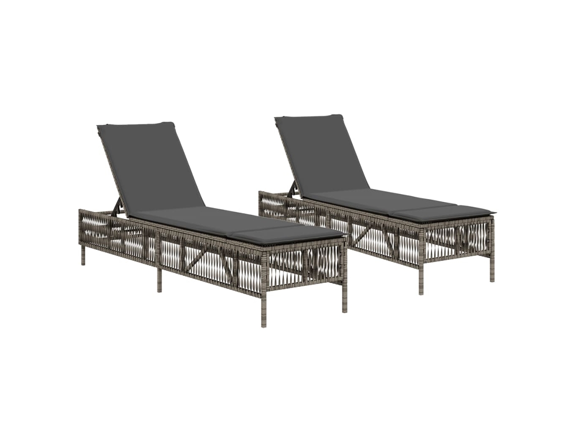 Sun Lounger, Sun Loungers Vidaxl Cinzeto Rattan / Vime (n/a)