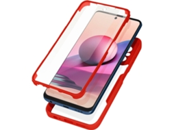 Capa Xiaomi Redmi Note 10s Protecção 360° Vermelho