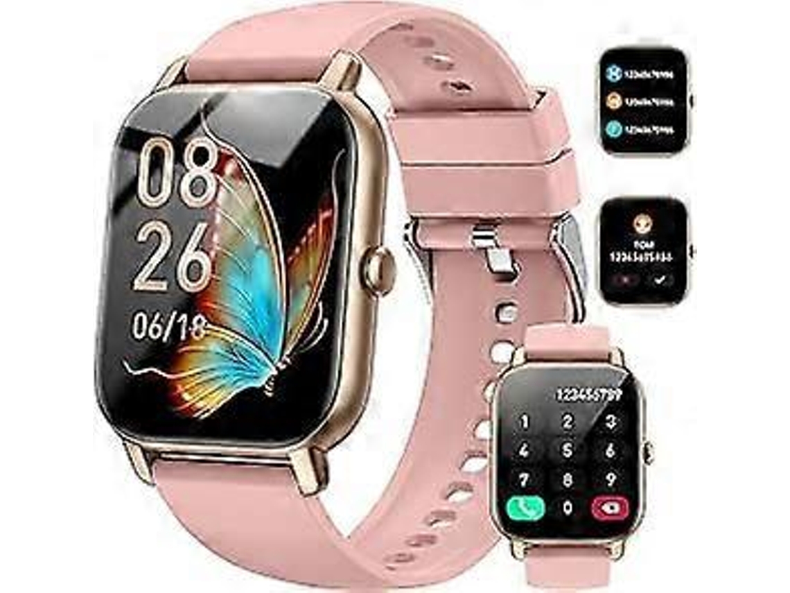 Relógio inteligente com função de telefone, tela sensível ao toque de 1,69 polegadas, relógio fitness com monitor de frequência cardíaca e sono, pedômetro, 100 novas bicicletas elétricas Ly
