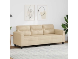 Sofá de 3 Lugares HARLANV1 com microfibra creme 180 cm