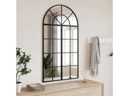 Vidaxl Espelho De Parede Arqueado 60x110 Cm Ferro Preto
