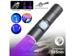 Mini Lanterna Usb De Liga De Alumínio , Lanterna Led Recarregável Com Luz Forte Aquaforge (luz Roxa)