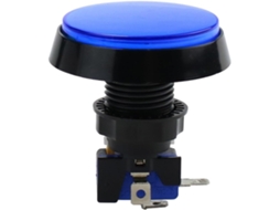 Botão De Led Com 5 Cores, Lâmpada Grande Redonda De 60mm Para Jogos Videogame Azul