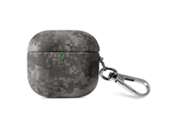 Capa Protetora para Fones de Ouvido em Couro Camuflado. GIECY