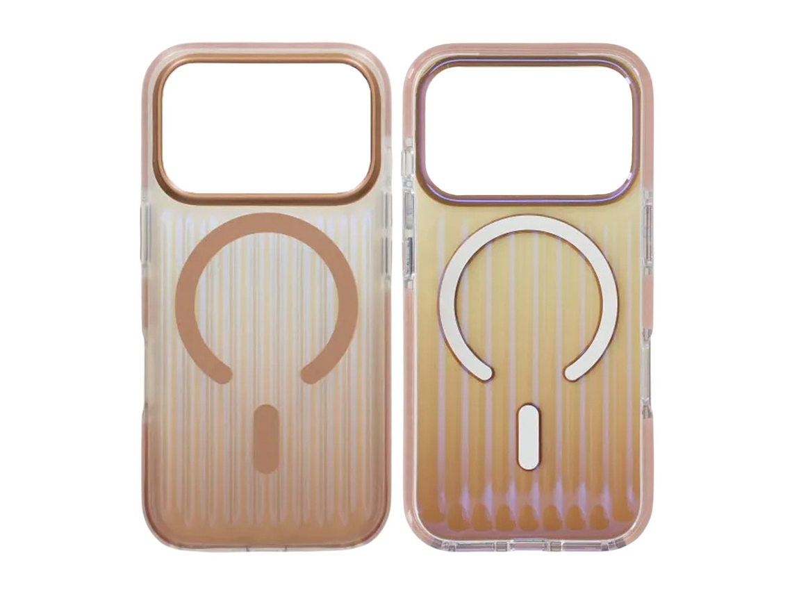 Capa Magsafe Ondulada Para Iphone 17 Pro - Dourada