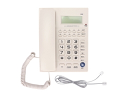 Telefone Mali Fixo com Fio C268 com Tela Led HD e Botões Grandes para Casa e Escritório