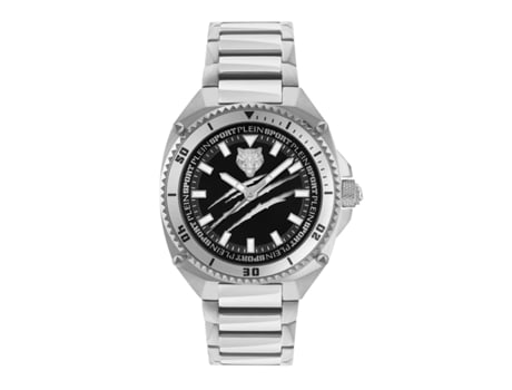 Relógio Homem Thunder Force 47,00 Mm Bracelete De Aço Cor Da Bracelete Prateado Cinza À Prova De Água 5 Bar Philipp Plein Sport