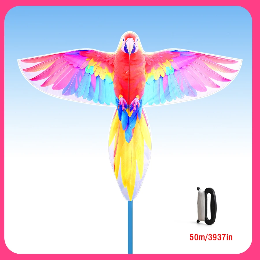 Pipa Grande E Fácil De Empinar (multicolorida): Papagaio Colorido + Dragão Vermelho