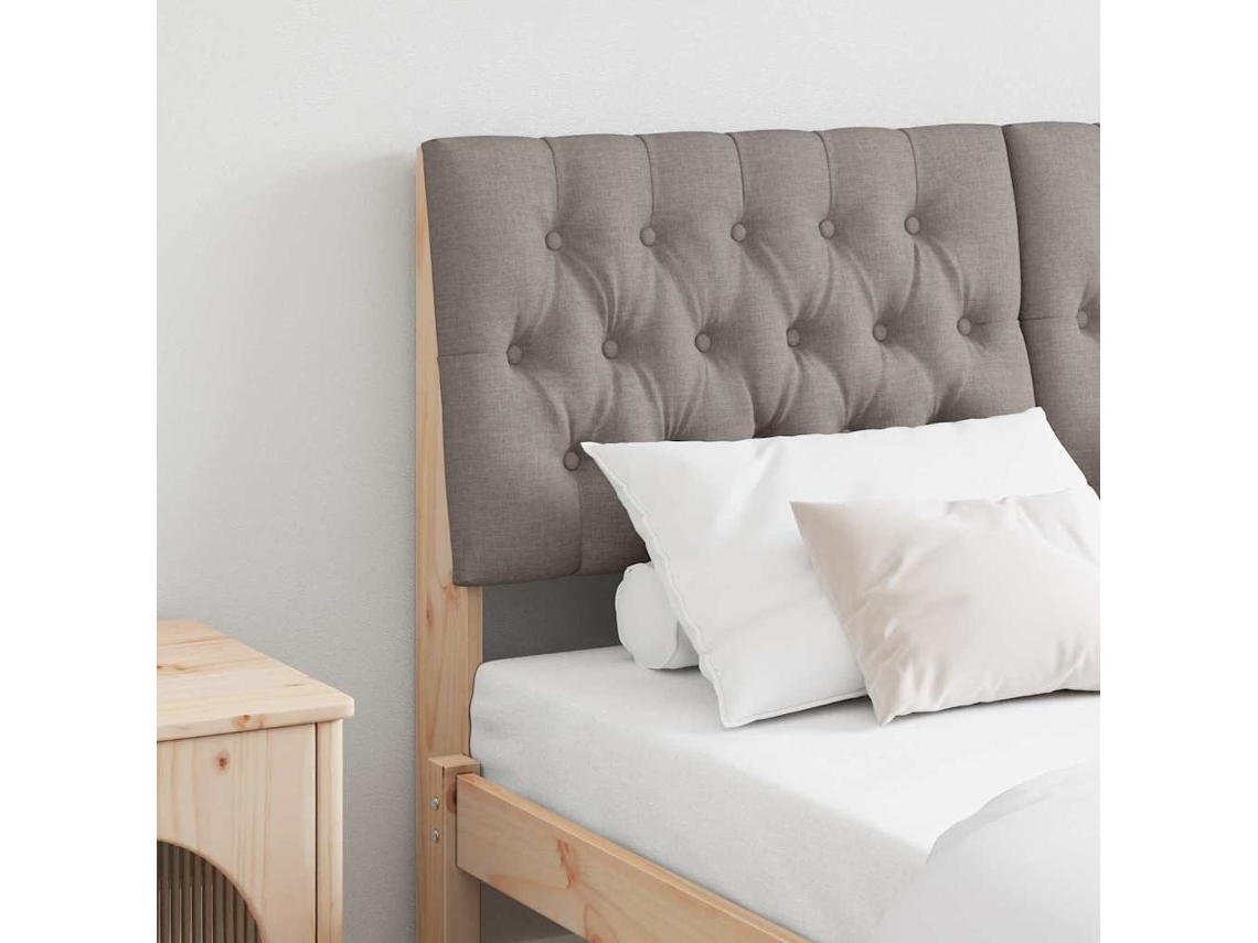 Vidaxl Cabeceira Estofada Cinzento-acastanhado 160 Cm