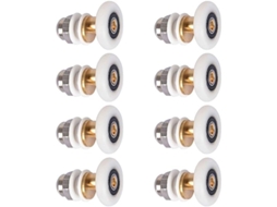2026rebe ruedas para Porta de Ducha 23mm, 8 Peças, Compatíveis com Portas Deslizantes e Curvas, Diâmetro 23mm