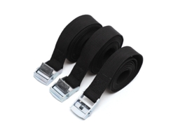 Conjunto De 4 Cintas Amarração Cloro 2, 5 Cm X 2 M, Pretas, Carga Máxima De 250 Kg