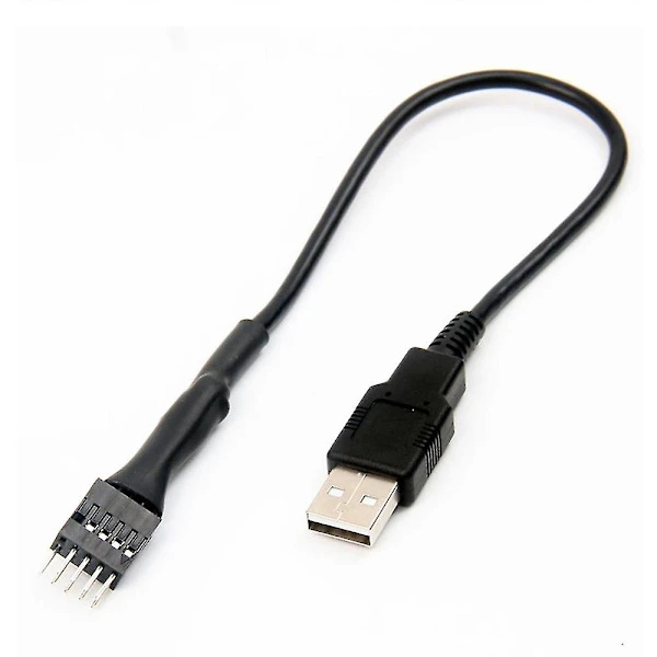 Cabo Extensor De Dados Interno Para Placa Mãe De Pc, 20 Cm, De 9 Pinos Macho Para Usb A Macho Externo Aquaforge